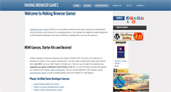 Desktop Screenshot of makingbrowsergames.com